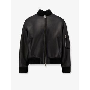 Dfour Men Leather Bomber Jacket